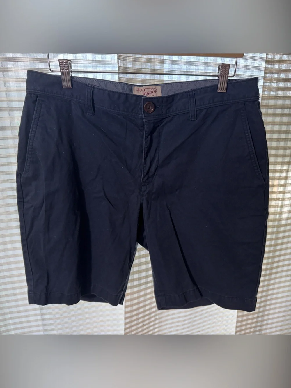 Original Penguin Men's Dark Navy Flat-Front Shorts